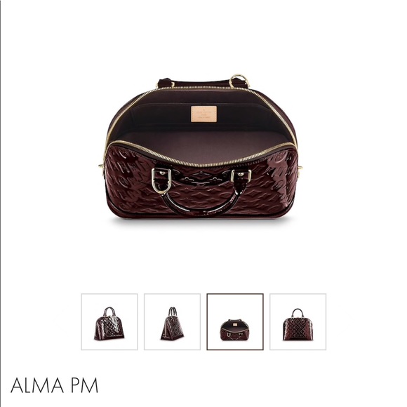 Louis Vuitton Alma PM Patent Leather Griotte RARE - Picture 3 of 8